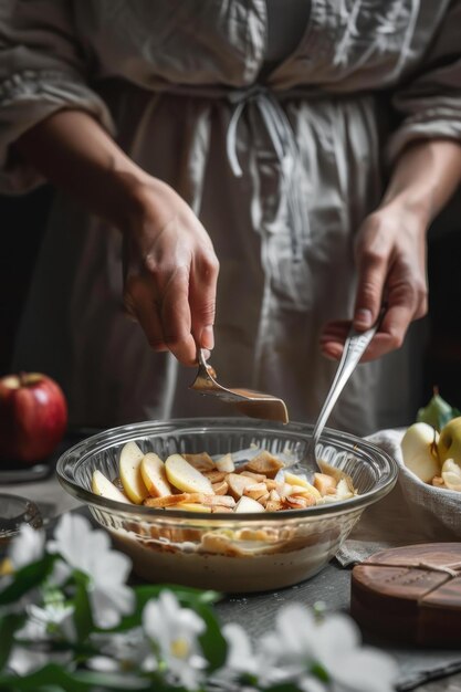 kucharz przygotowujący potrawę